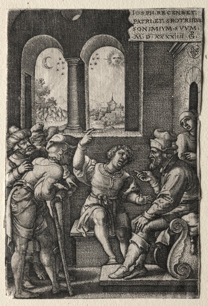 Die Geschichte von Joseph: Joseph erzählt seinem Vater seine Träume von Georg Pencz