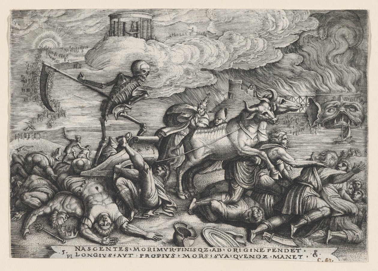 Der Triumph des Todes über die Zeit, aus den Triumphen von Petrarca von Georg Pencz