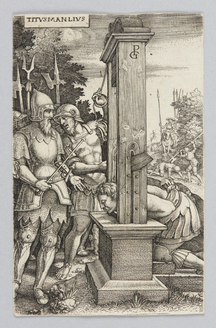 Titus Manlius bei der Hinrichtung seines Sohnes von Georg Pencz