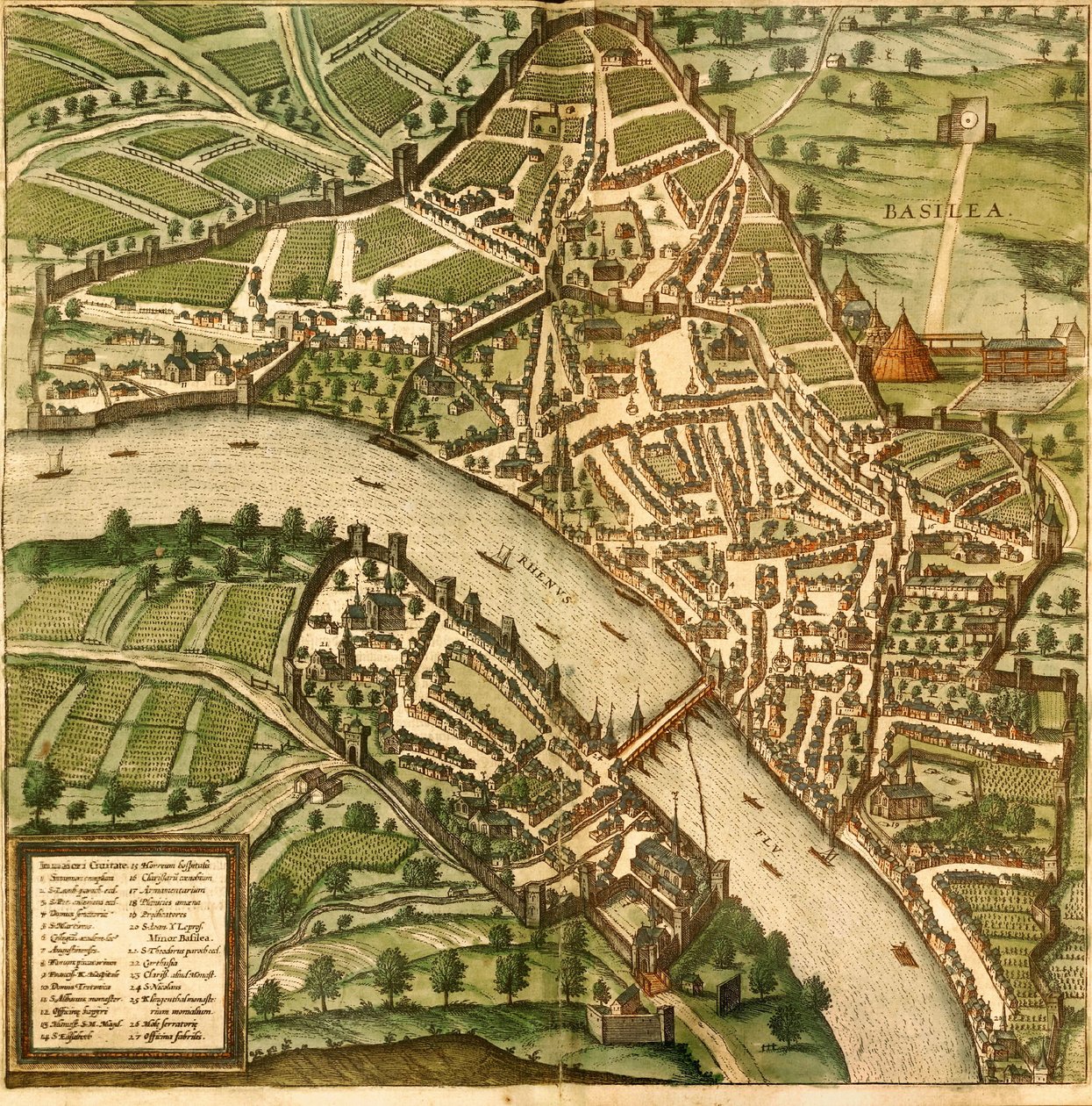 Basel, Schweiz von Georg and Hogenberg Franz (1535 90) Braun