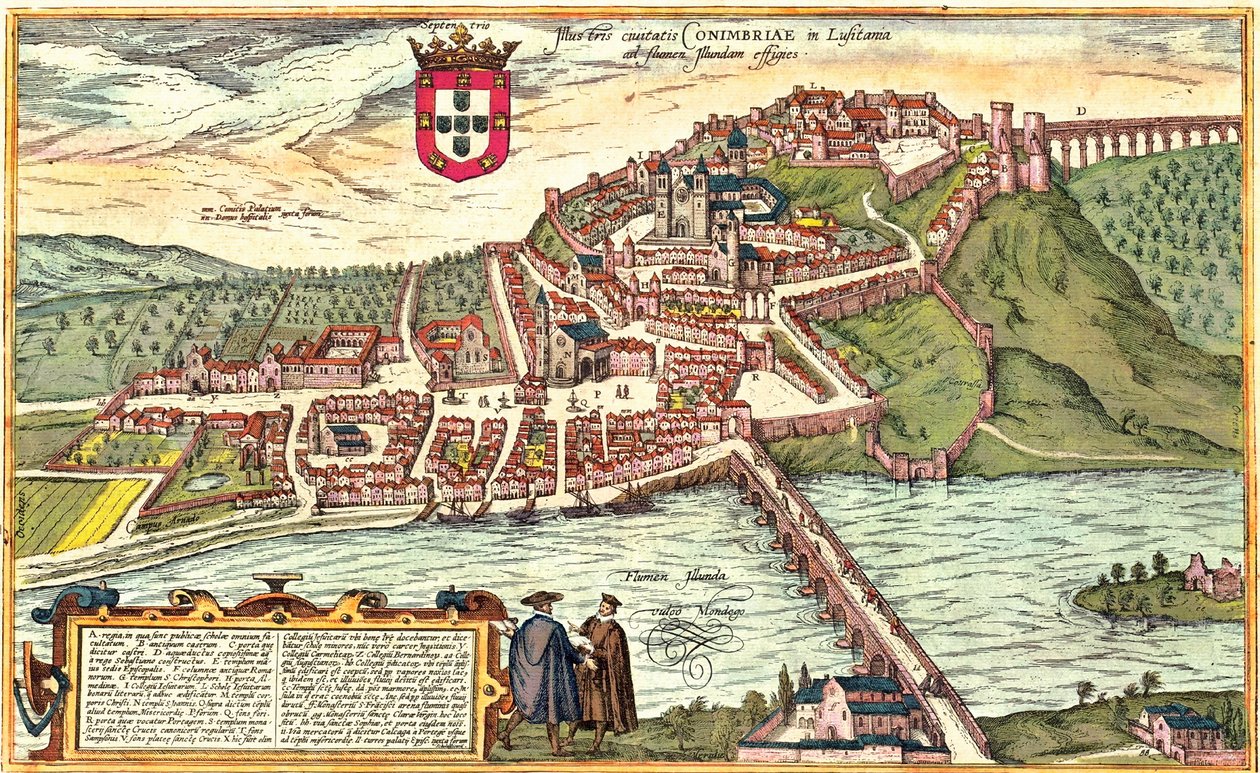 Coimbra, Portugal von Georg and Hogenberg Franz (1535 90) Braun