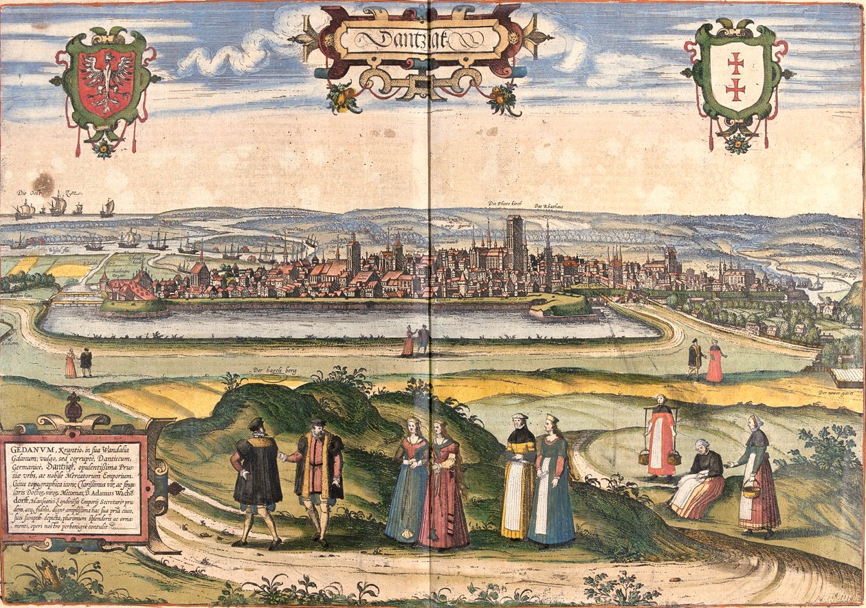 Danzig, Polen von Georg and Hogenberg Franz (1535-90) Braun