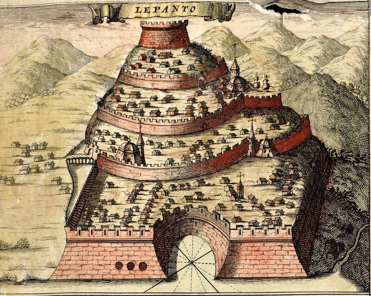 Lepanto, Griechenland von Georg and Hogenberg Franz (1535 90) Braun