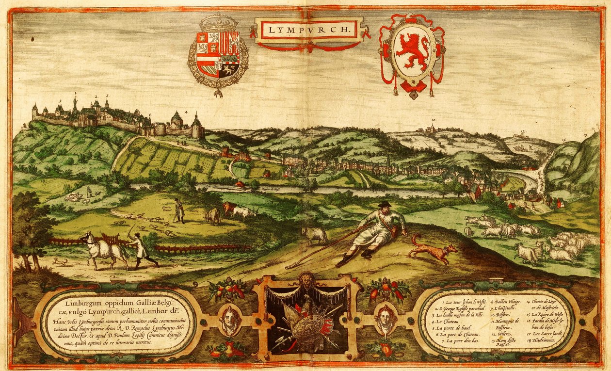 Limbourg, Niederlande von Georg and Hogenberg Franz (1535 90) Braun