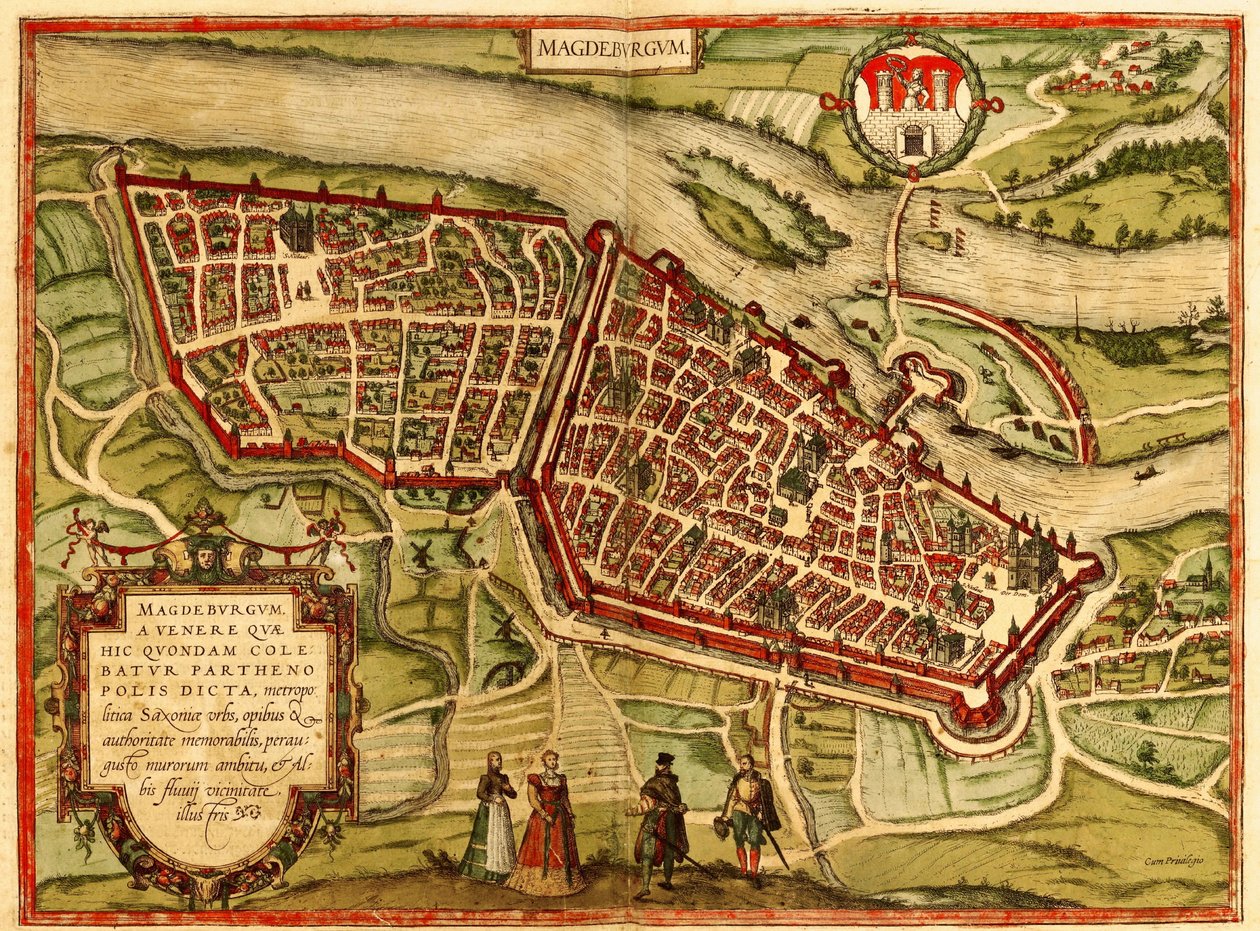 Magdeburg, Deutschland von Georg and Hogenberg Franz (1535 90) Braun