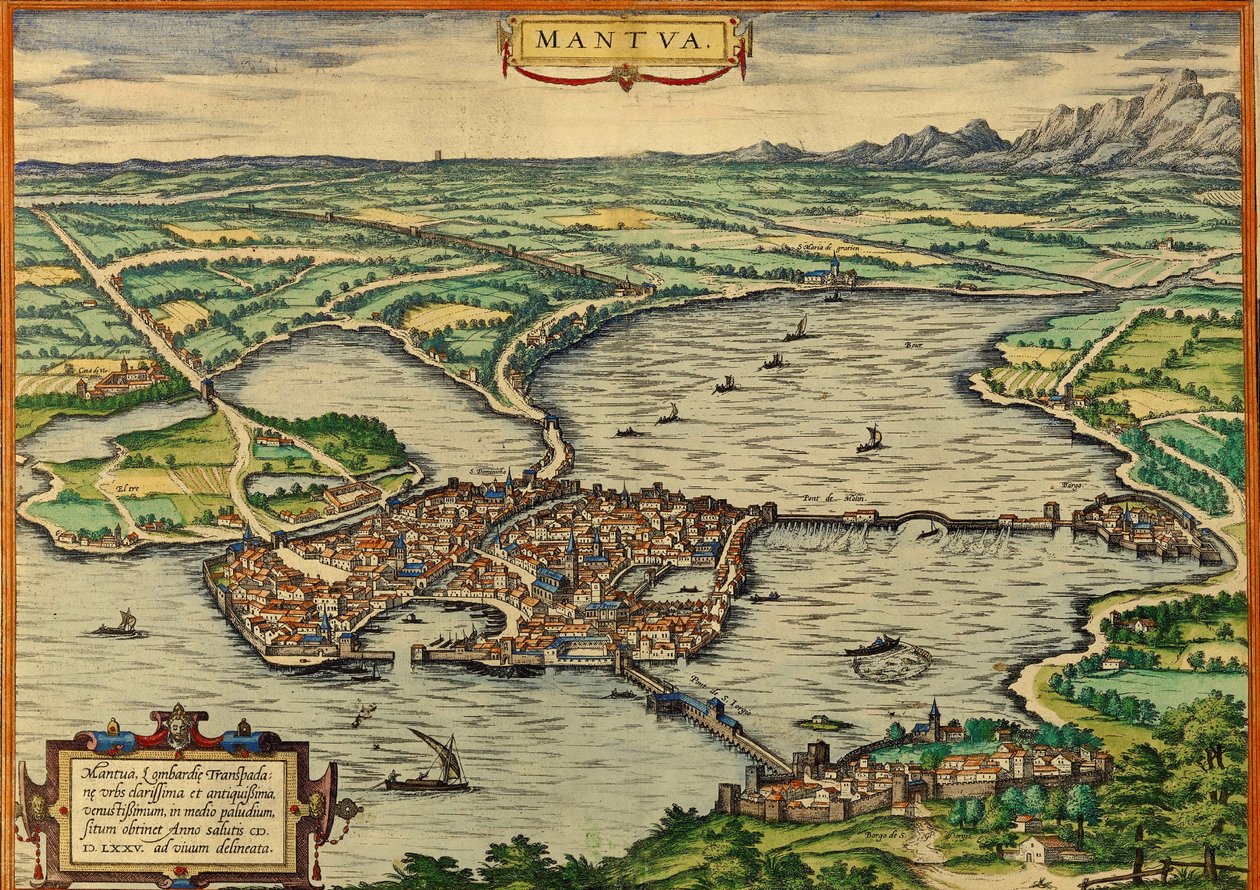 Mantua, Italien von Georg and Hogenberg Franz (1535 90) Braun