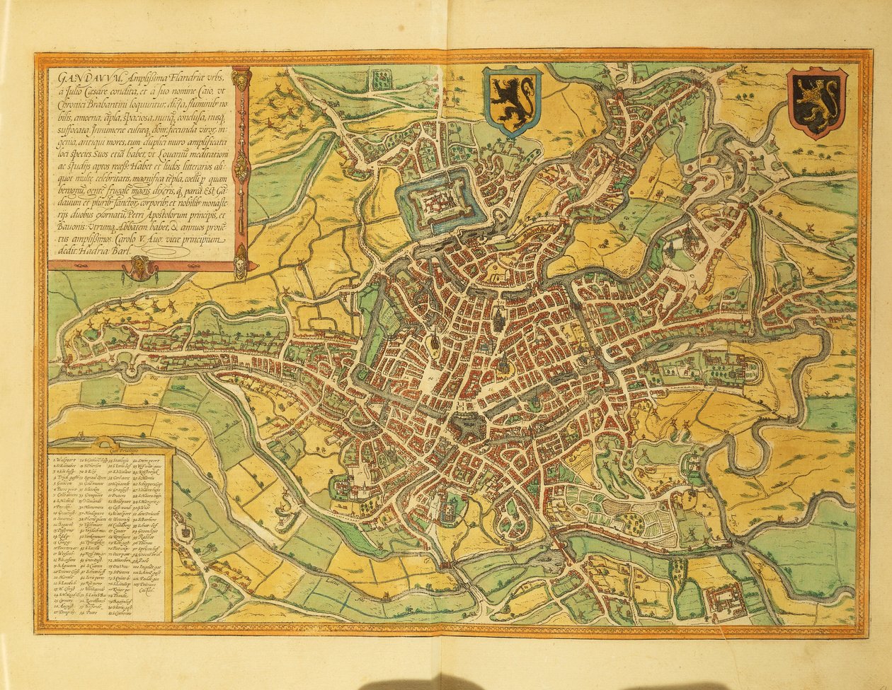 Karte von Gent, Gand aus 