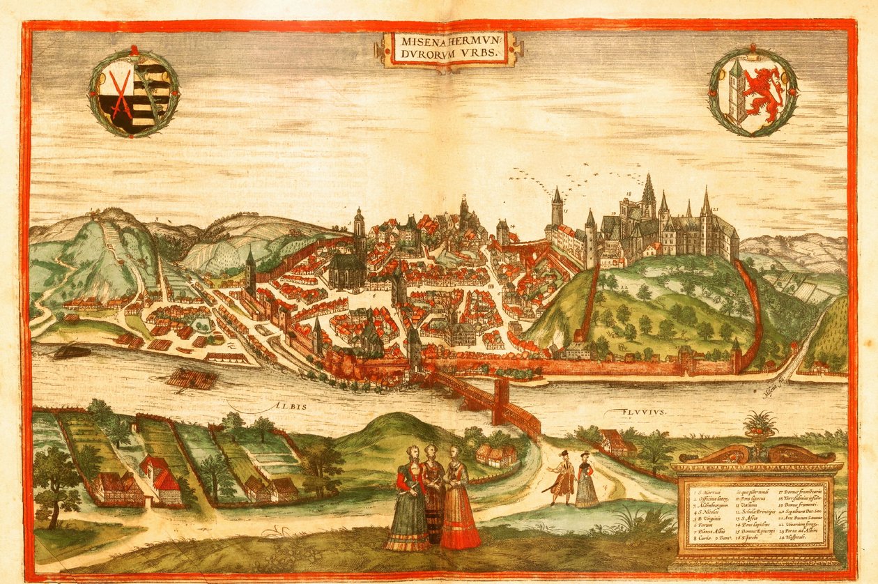 Meißen, Deutschland von Georg and Hogenberg Franz (1535 90) Braun