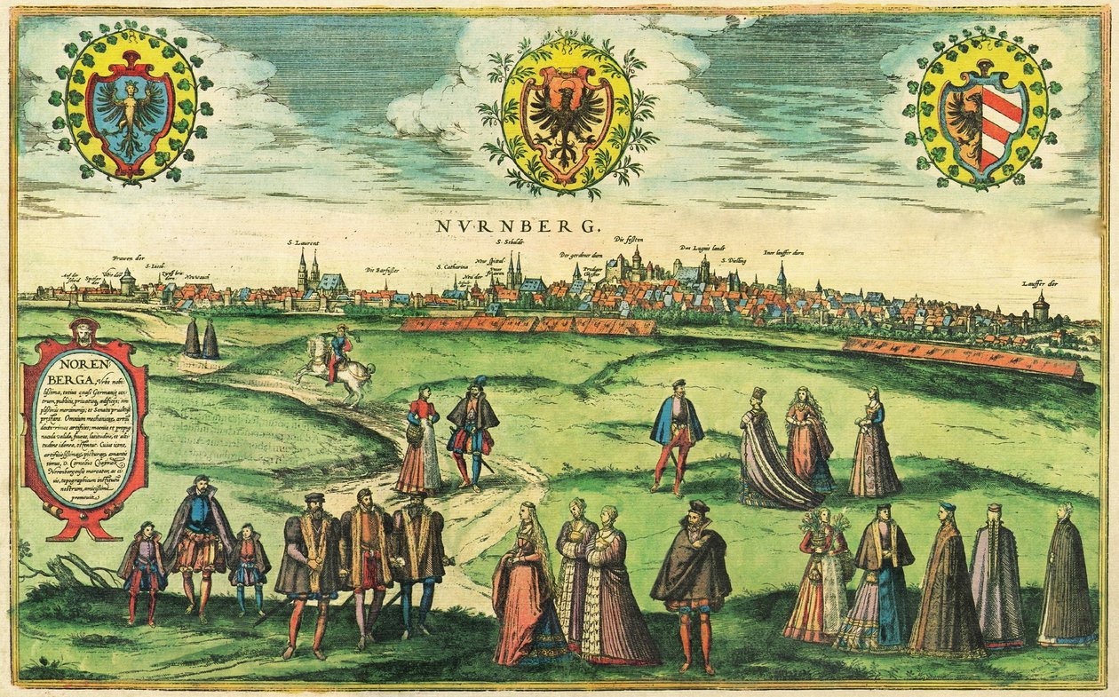 Nürnberg, Deutschland von Georg and Hogenberg Franz (1535 90) Braun