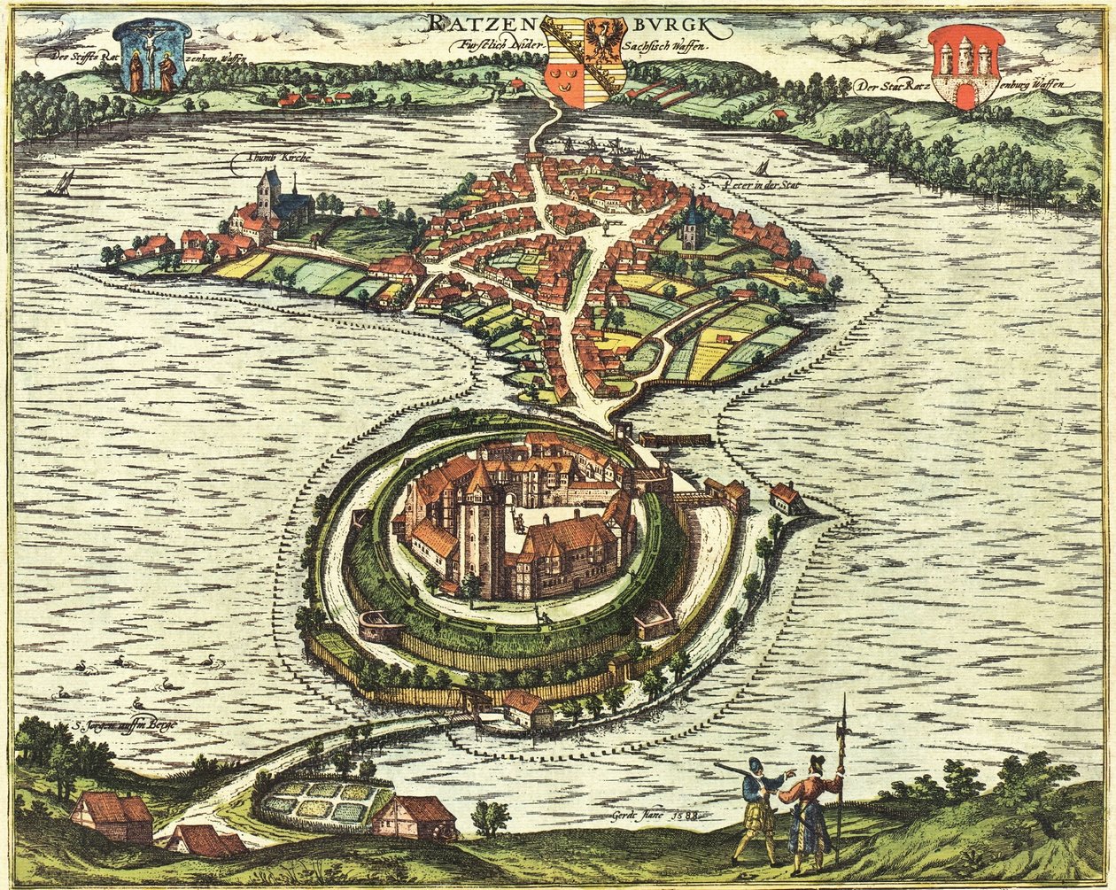 Ratzeburg, Deutschland von Georg and Hogenberg Franz (1535 90) Braun