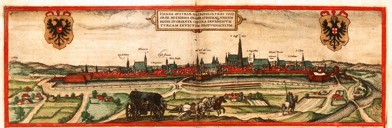 Wien, Österreich von Georg and Hogenberg Franz (1535 90) Braun