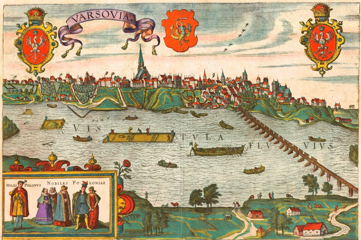 Warschau, Polen von Georg and Hogenberg Franz (1535 90) Braun