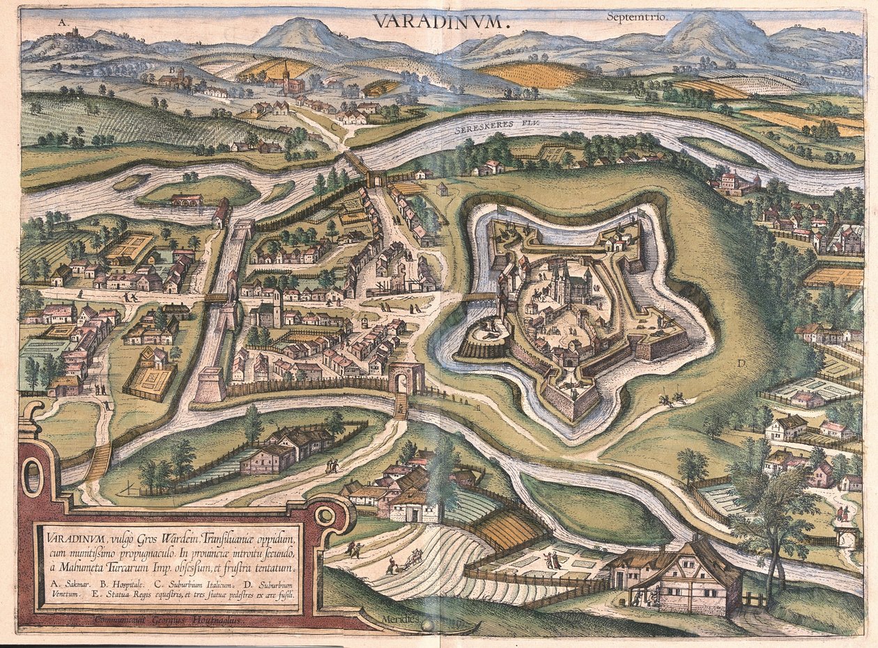 Oradea (oder Oradea Mare), Rumänien (Gravur) von Georg Braun and Hogenberg Franz