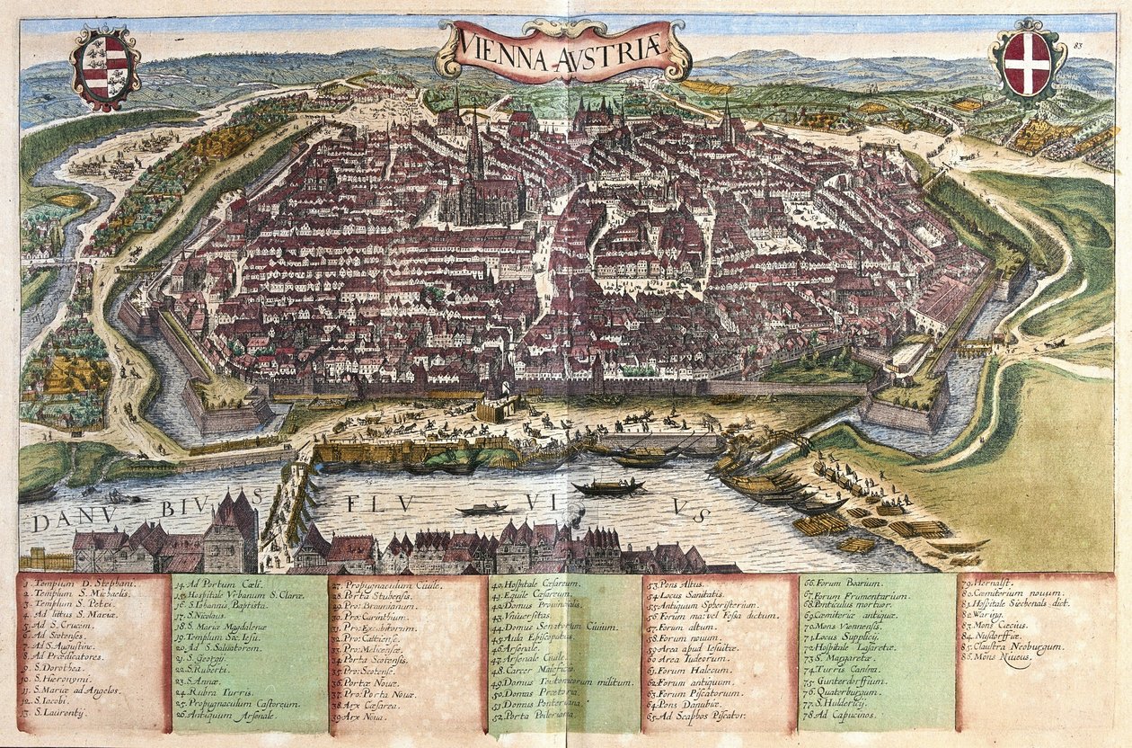 Wien, Österreich (Gravur) von Georg Braun and Hogenberg Franz