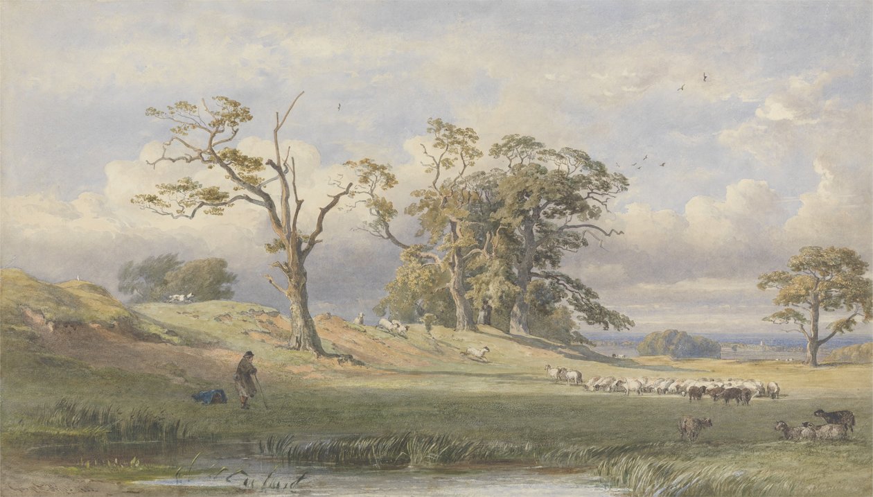 Altes britisches Lager im Bulstrode Park, 1860 von George Arthur Fripp
