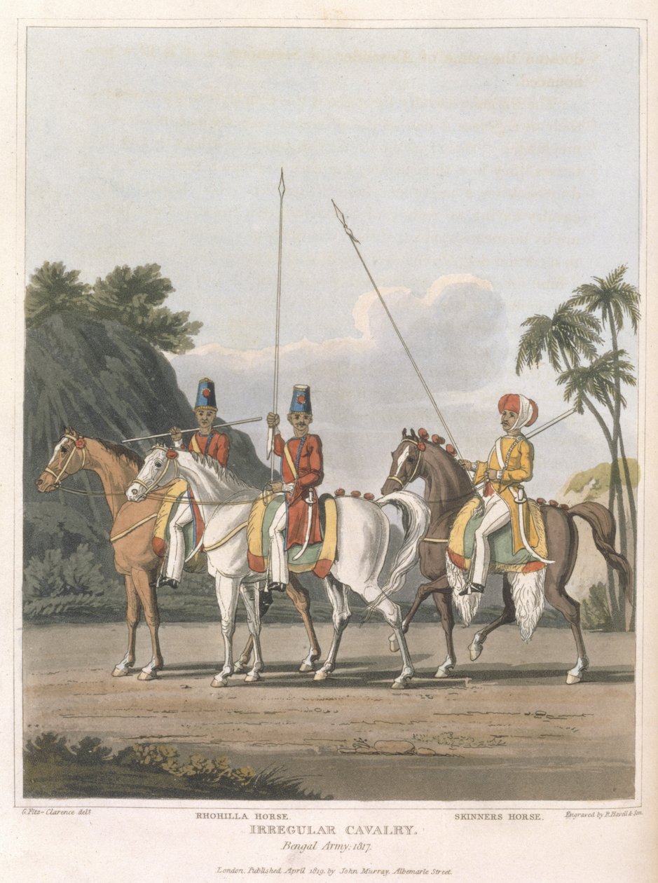 Irreguläre Kavallerie, Bengalische Armee 1817, Tafel 5 aus 