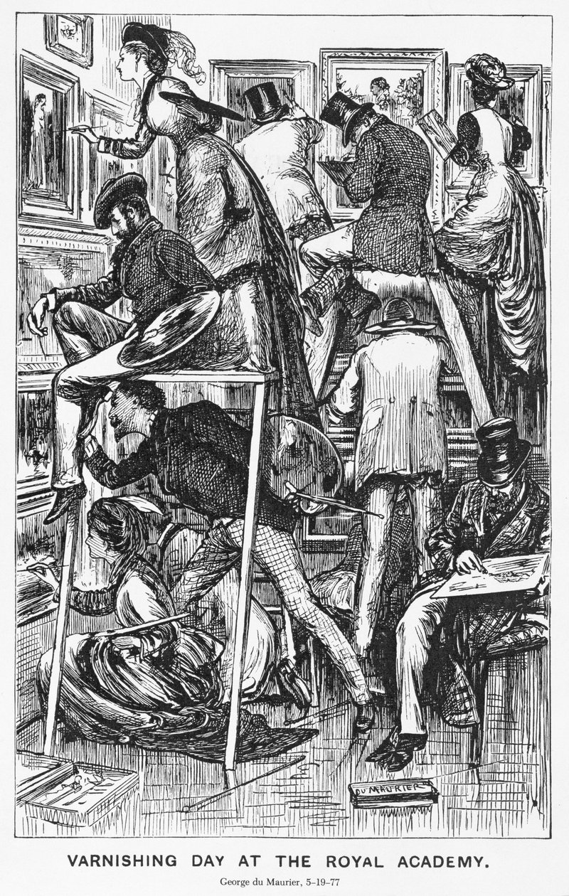 Lackiertag an der Royal Academy, Illustration für 