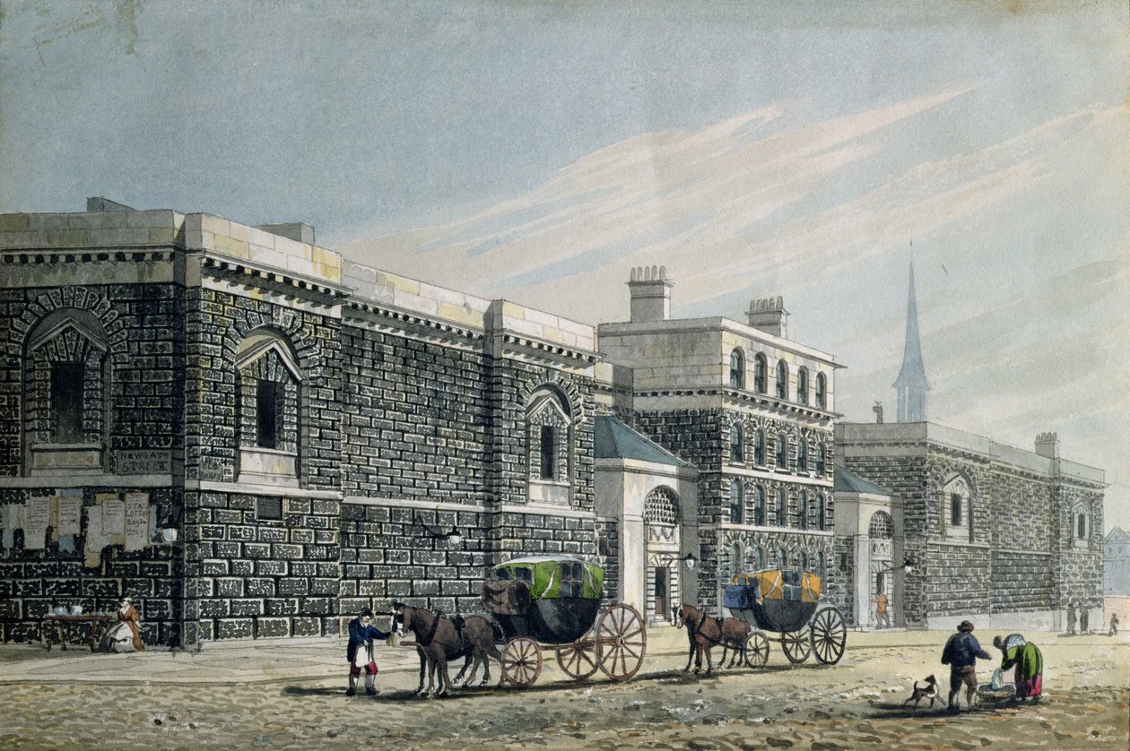 Westansicht von Newgate, ca. 1810 von George Shepherd