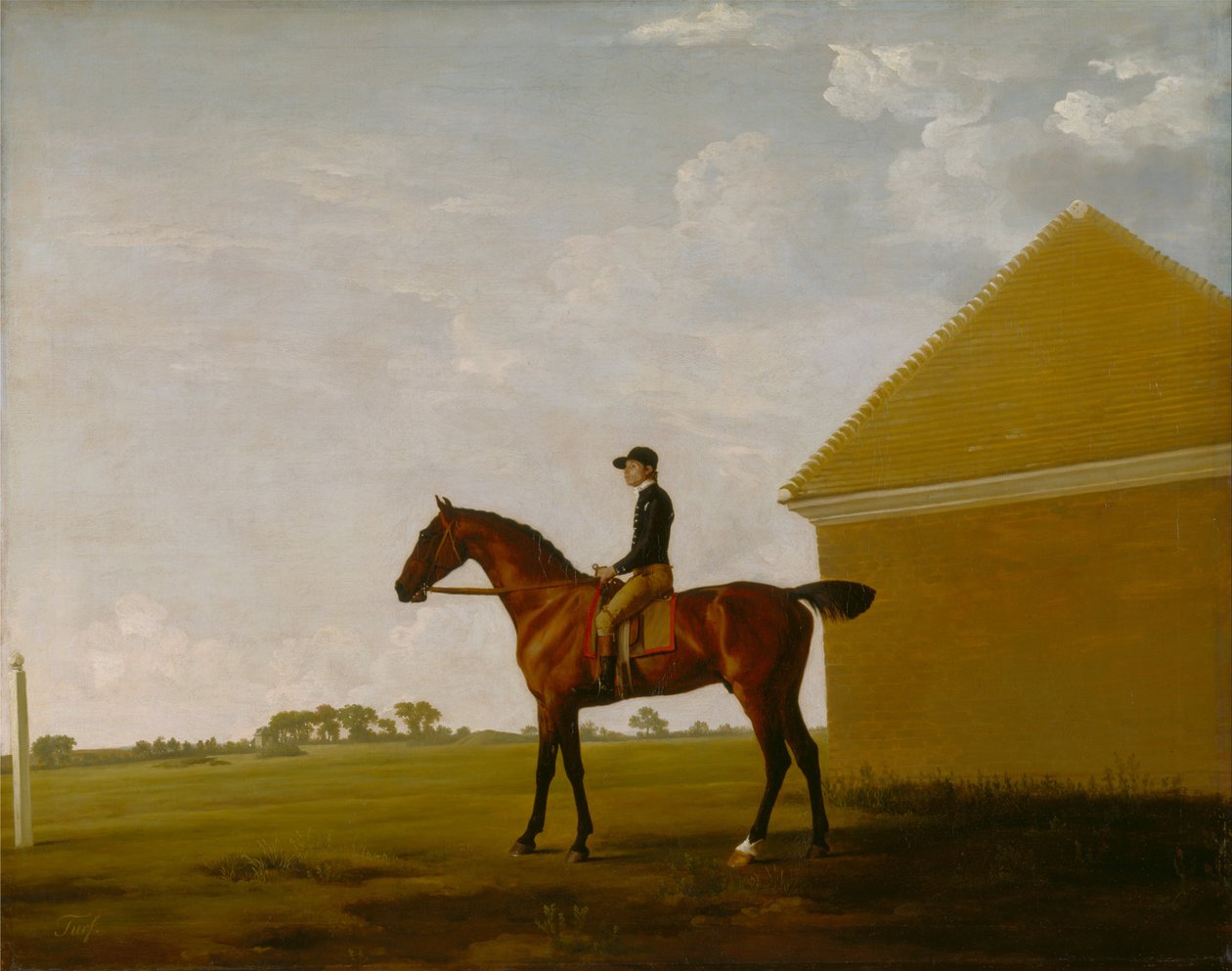 Rasen, mit Jockey oben, in Newmarket von George Stubbs