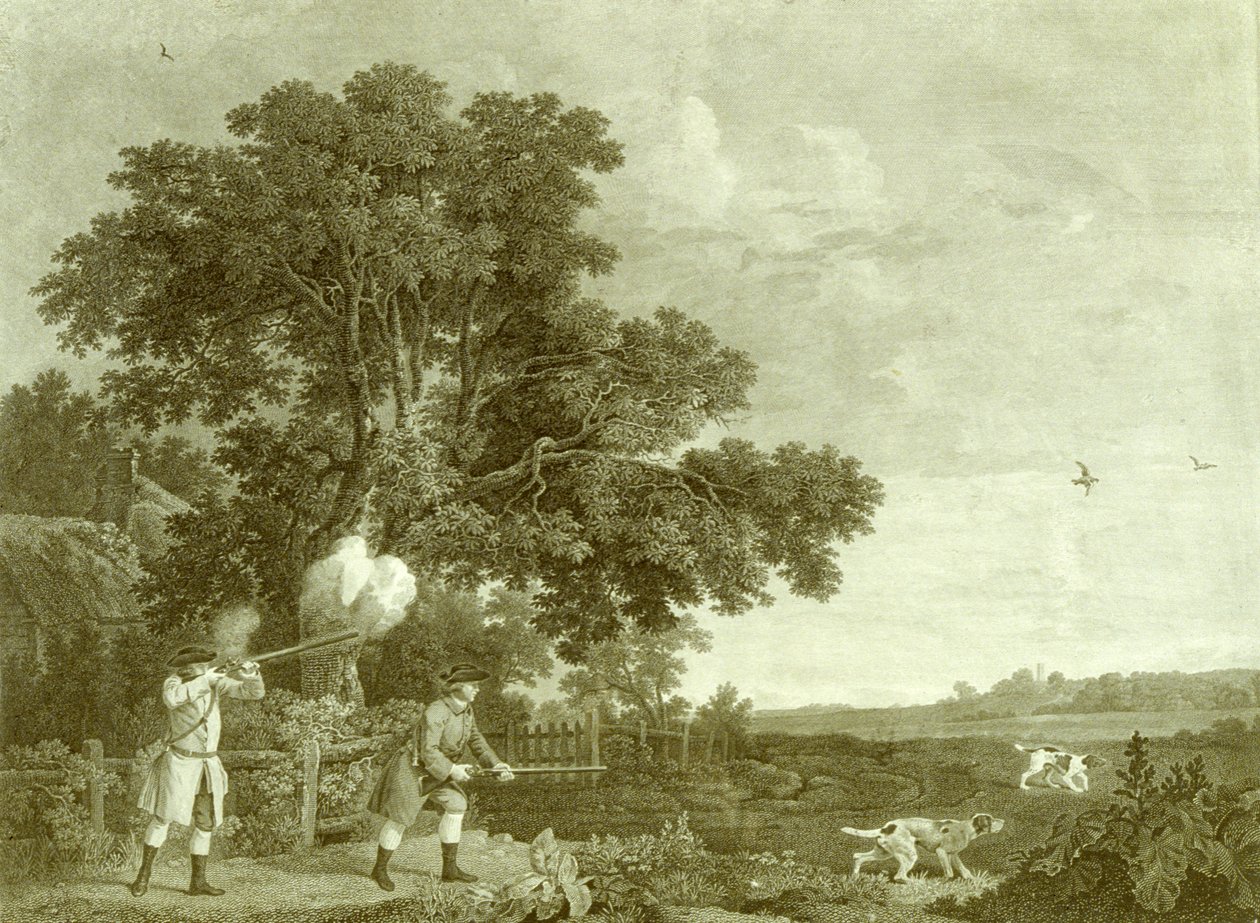 Zwei Herren beim Schießen, Platte 3 von George (after) Stubbs
