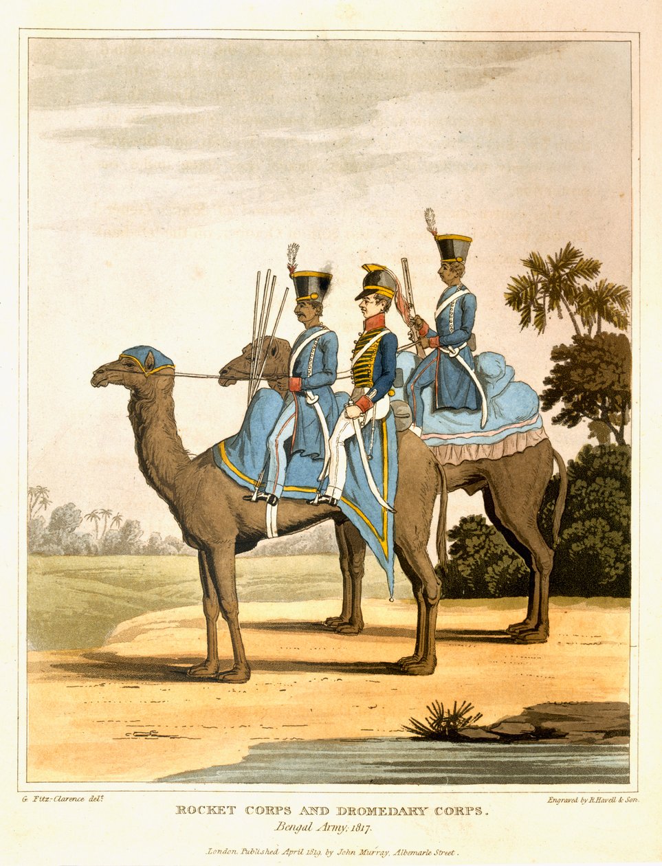 Raketen- und Dromedarkorps, Bengalische Armee 1817, aus 