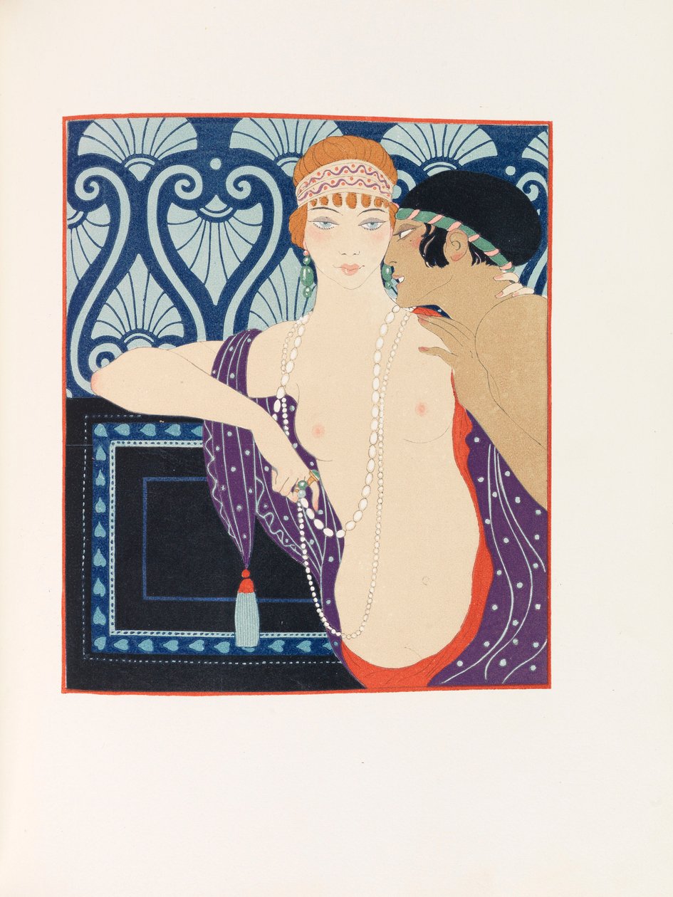 Illustration für Les Chansons de Bilitis Die Lieder von Bilitis von Pierre Louÿs, 1922 von George Barbier