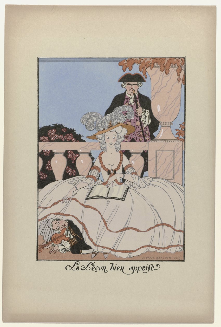 La Guirlande des mois, 1919: Die gut gelernte Lektion von George Barbier
