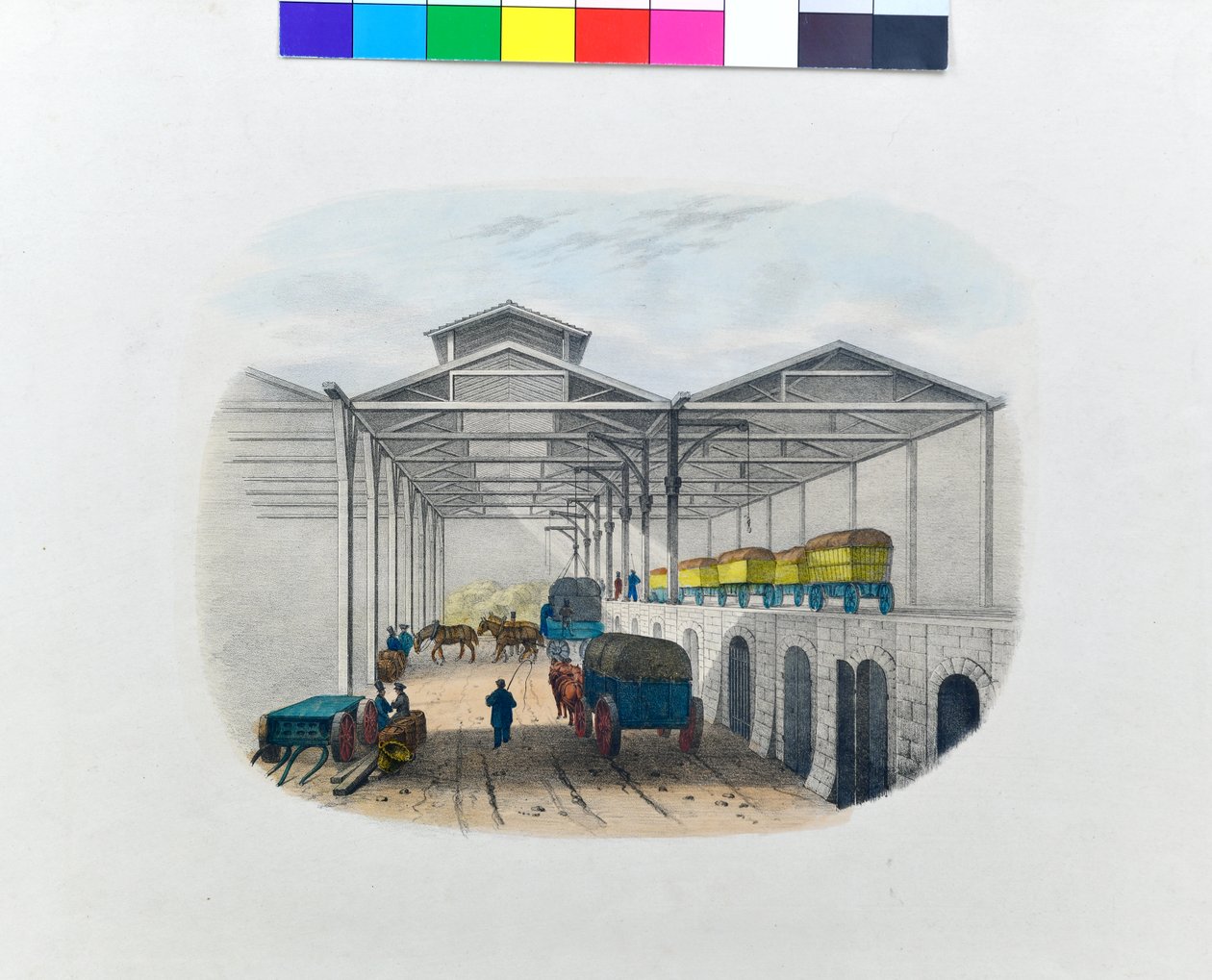 Ansicht des Güterumschlagdepots, ca. 1830 von George Barnard