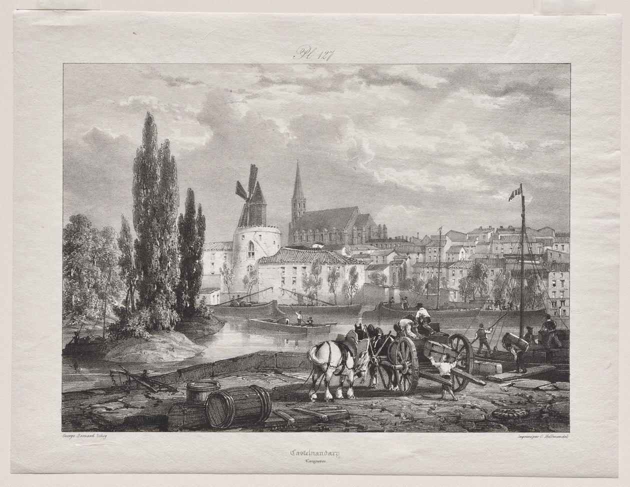 Pittoreske und romantische Reisen im alten Frankreich (Languedoc II, Teil I): Castelnaudary von George Barnard
