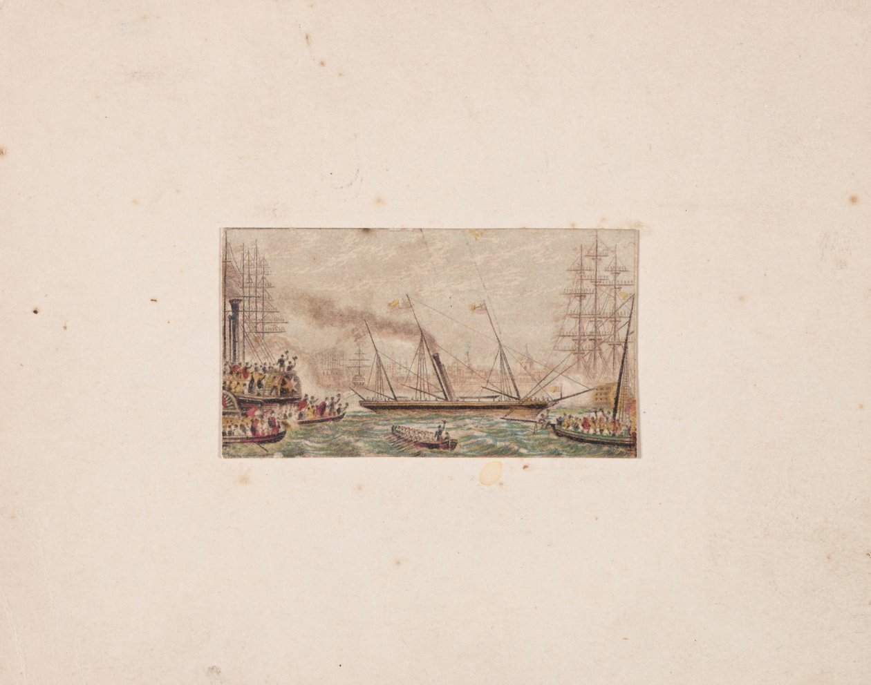 Nadelbox-Druck: Die königliche Flotte in der Kilkenny-Bucht, 1850 von George Baxter