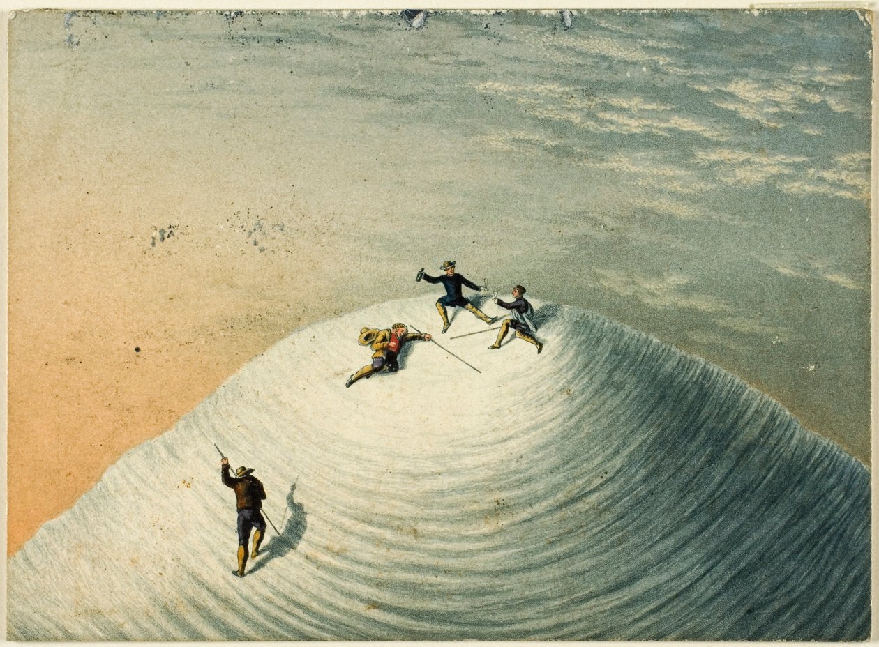 Der Gipfel, vom Aufstieg auf den Mont Blanc von George Baxter