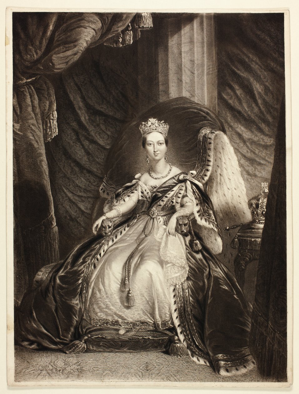 Victoria, Königin von Großbritannien, Indien, etc., auch genannt Die Große Königin von George Baxter