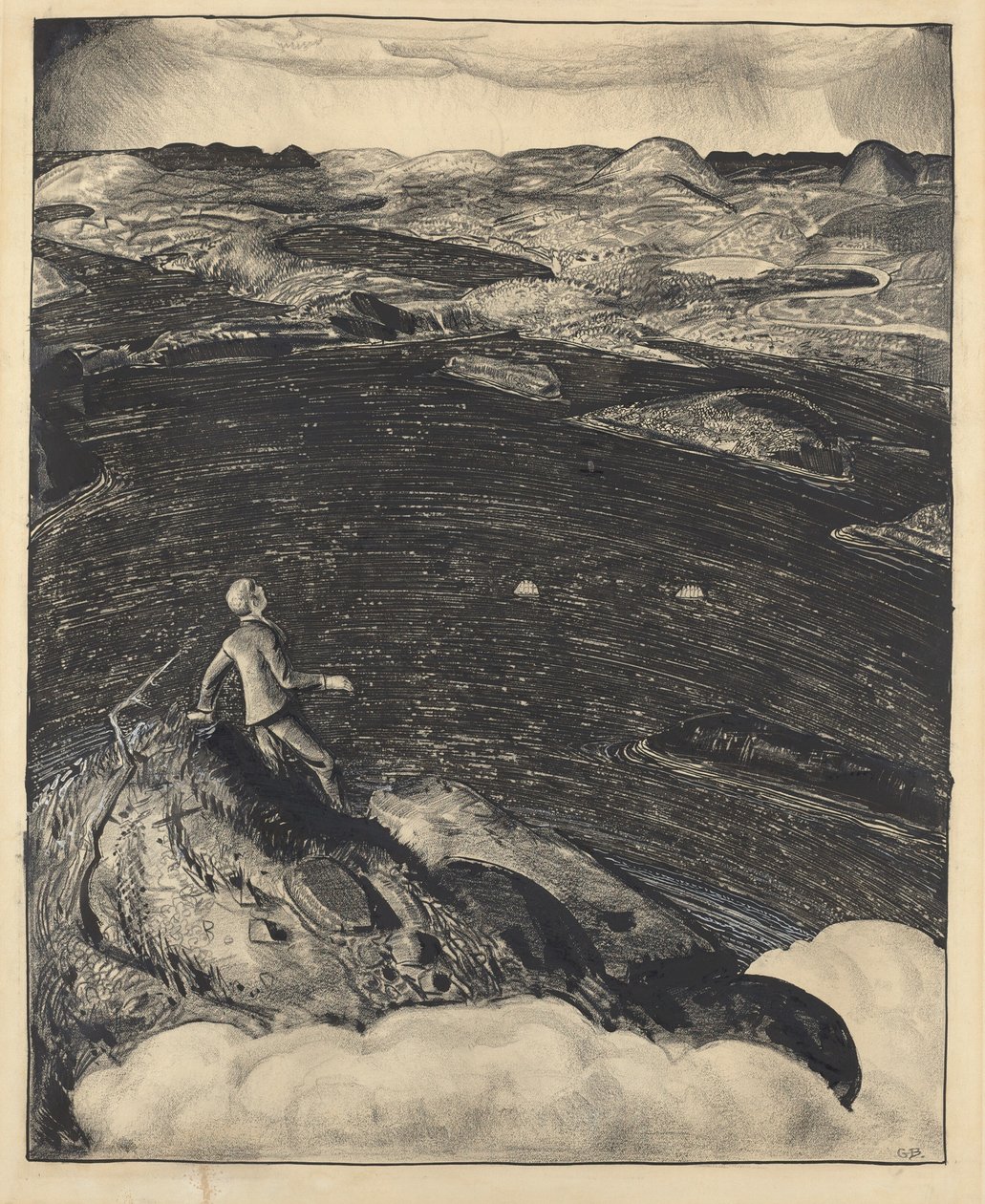 Tanzende Stadt (Der Gipfel der Welt) von George Bellows