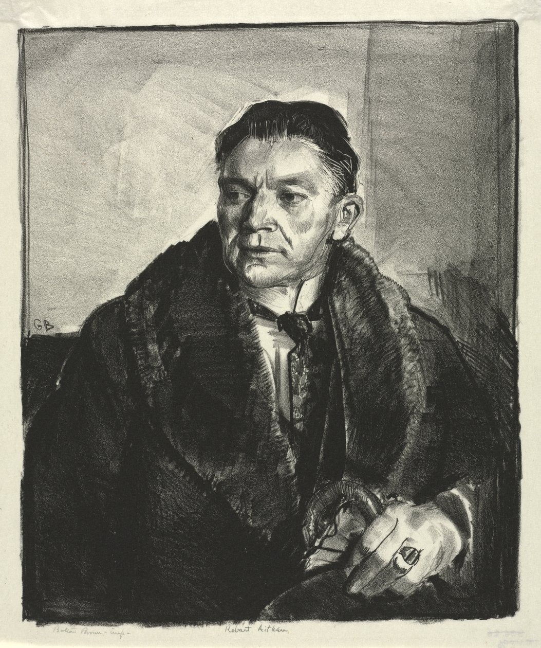 Porträt von Robert Aitken, Zweiter Stein von George Bellows