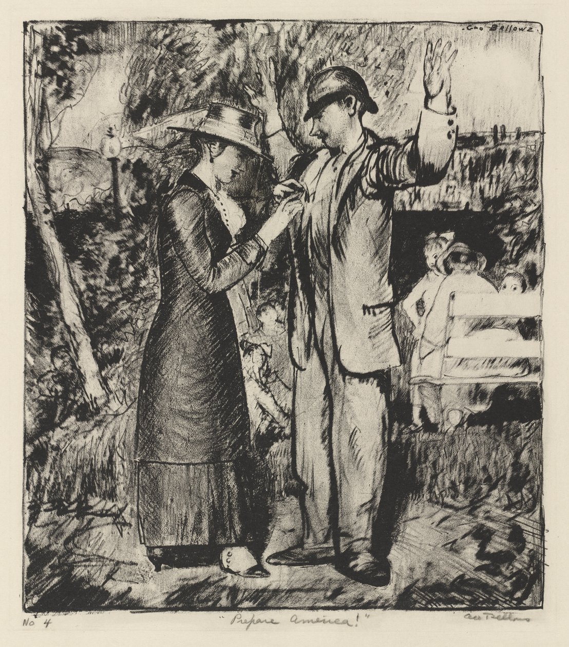 "Bereite dich vor, Amerika!" von George Bellows