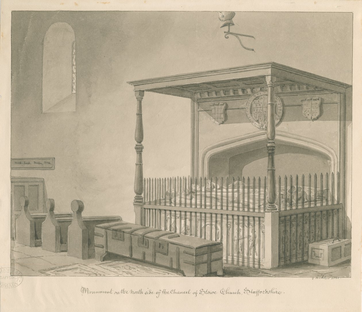 Stowe Kirche - Tischgrab von George Buckler