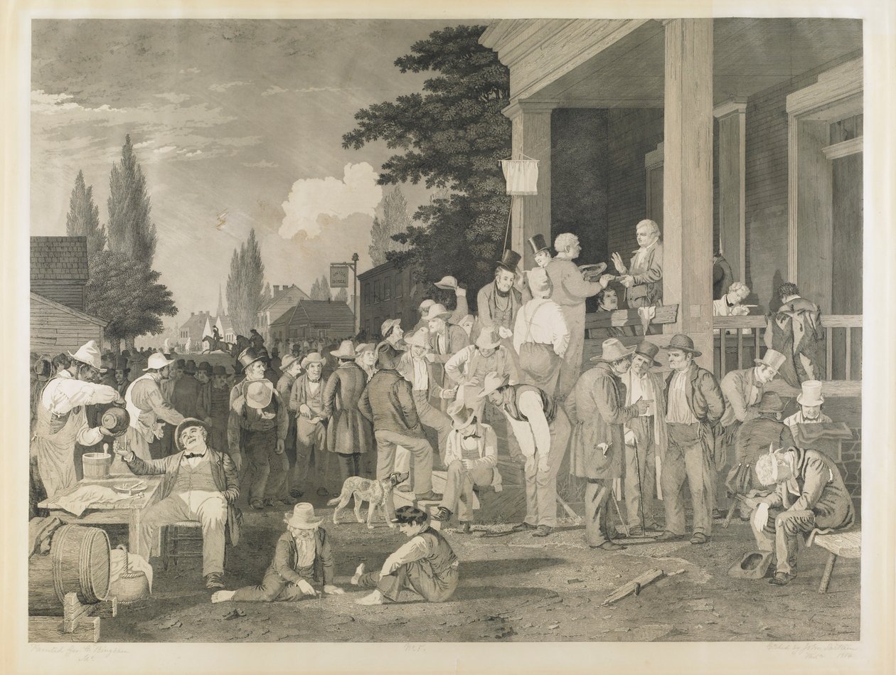 Proof 5 aus „Die Kreistagswahl“ von George Caleb Bingham