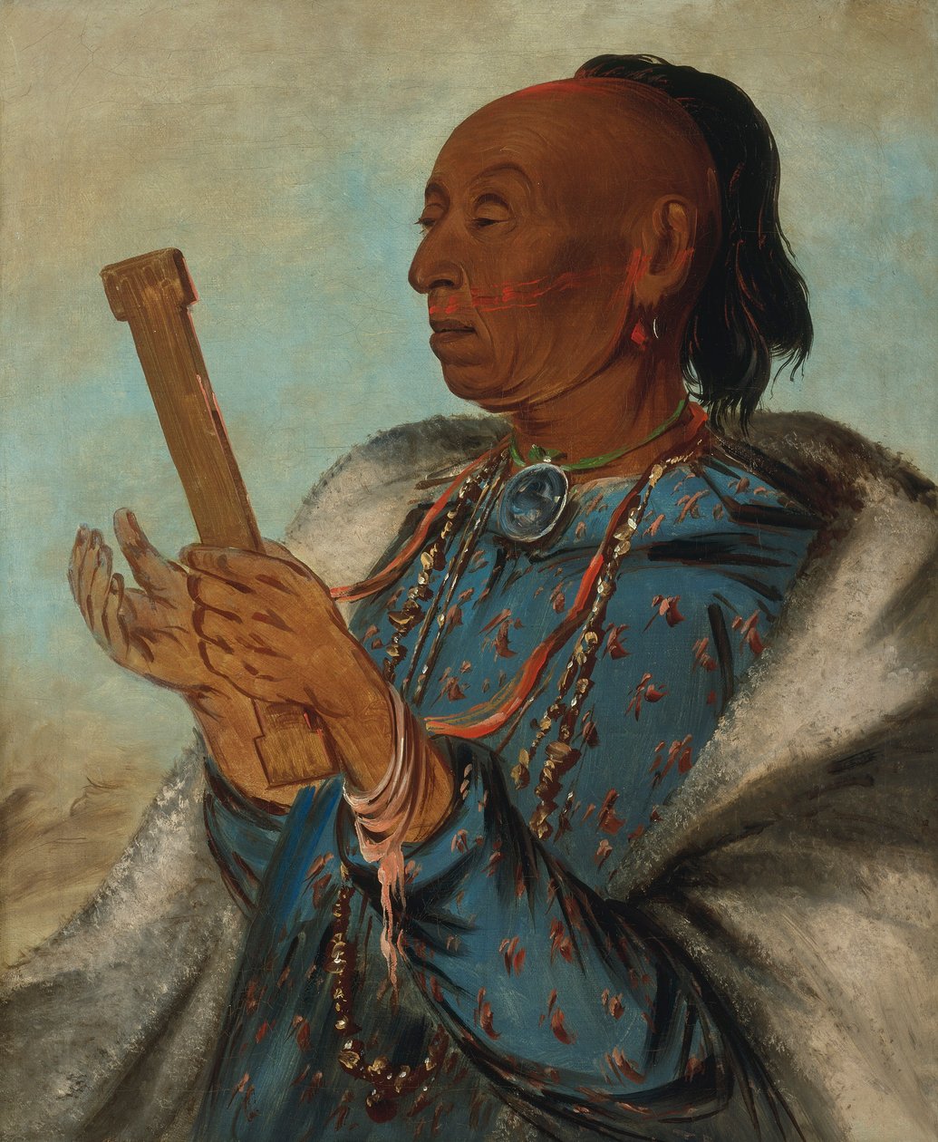 Ah-tón-we-tuck, Truthahn, sein Gebet wiederholend von George Catlin