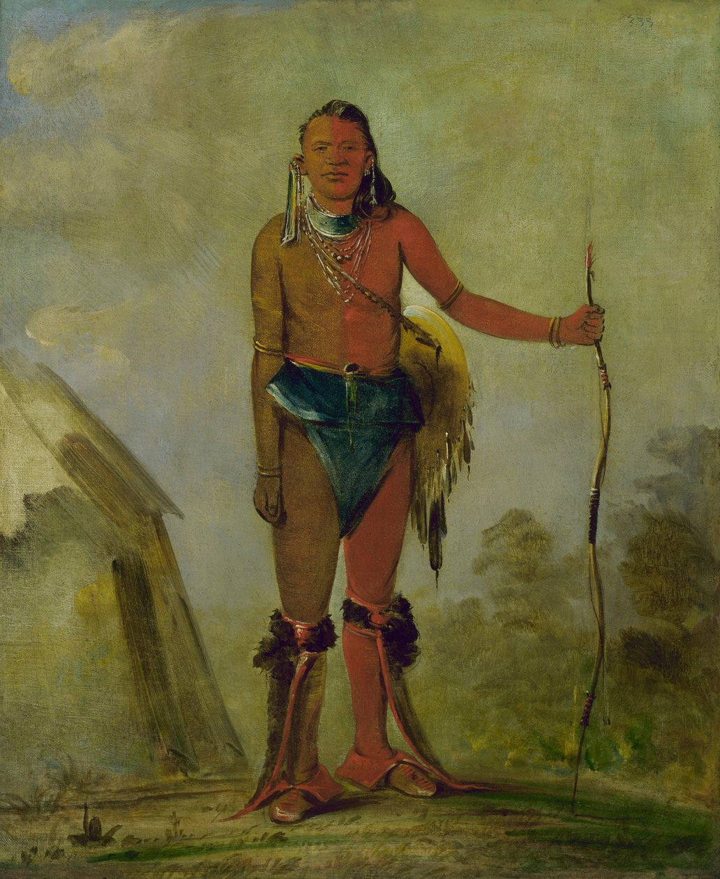 Aih-no-wa, Das Feuer, ein Fuchs-Medizinmann von George Catlin
