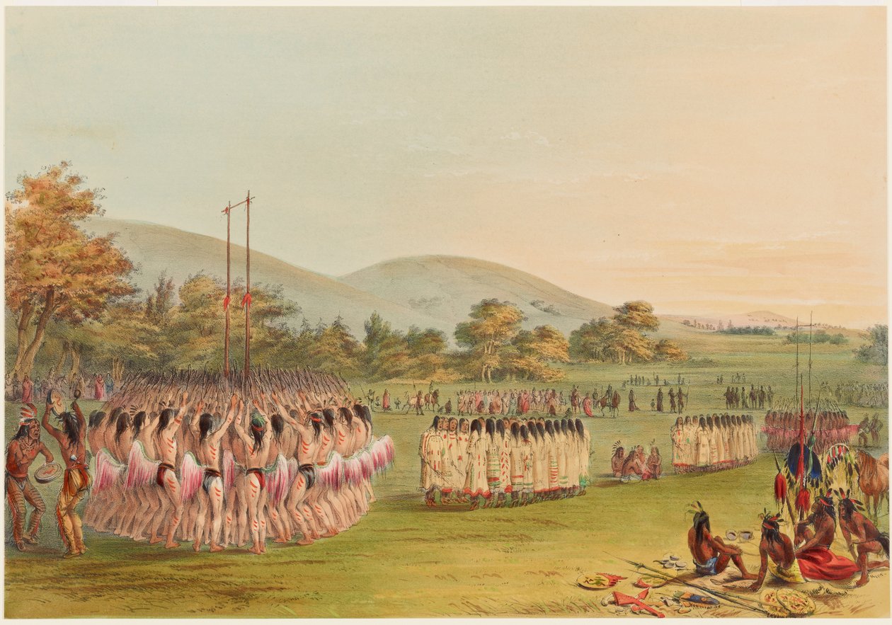Ballspiel-Tanz von George Catlin