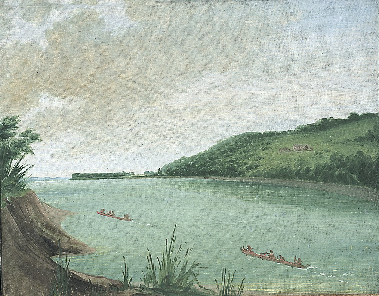 Belle Vue, Indianeragentur von Major Dougherty, 870 Meilen oberhalb von St. Louis, 1832 von George Catlin
