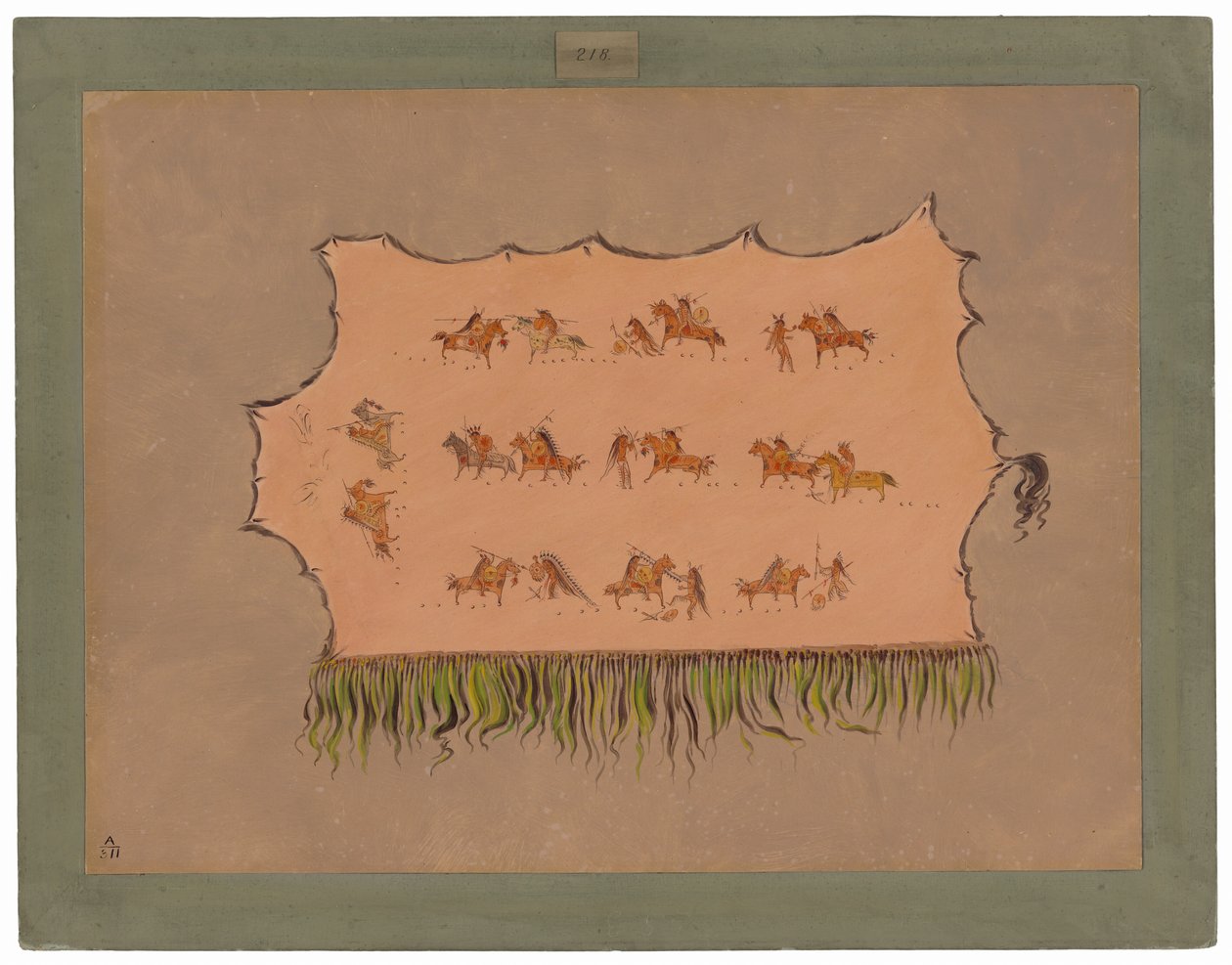 Faksimile des Robes von Chief Four Men - Mandan von George Catlin