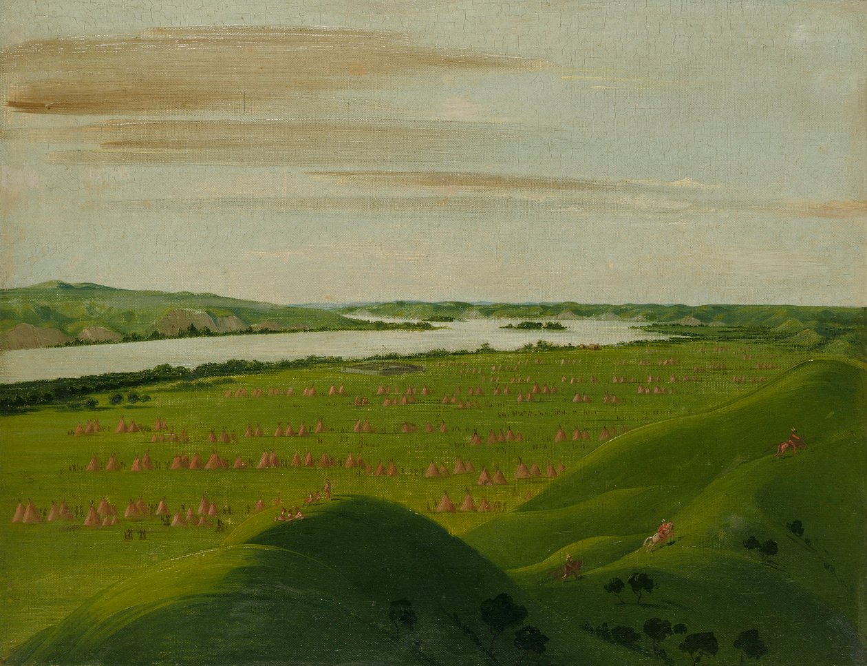 Fort Pierre, Mündung des Teton River, 1200 Meilen oberhalb von Saint Louis von George Catlin