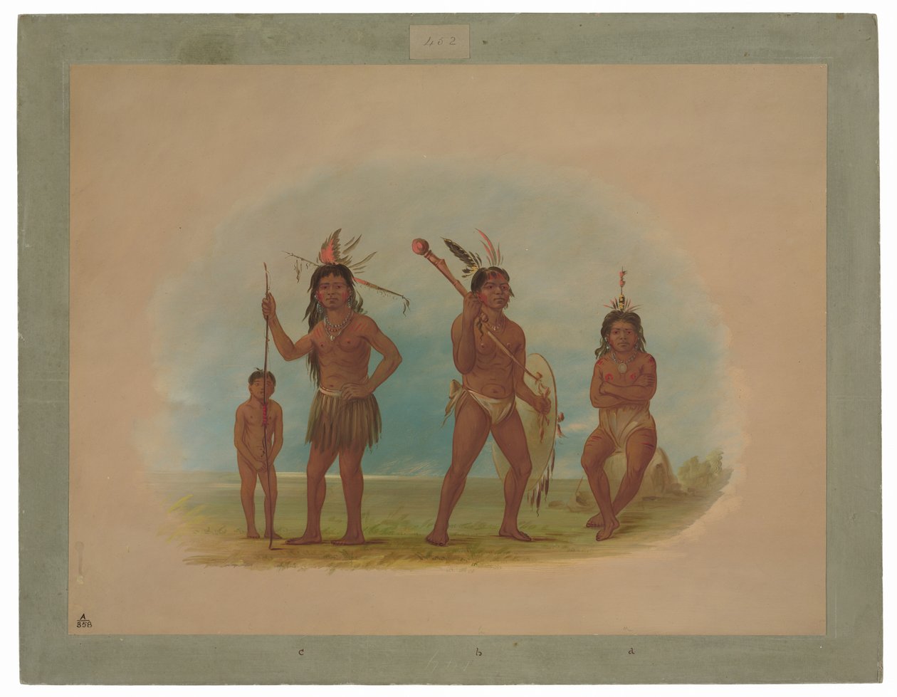 Vier Arowak-Indianer von George Catlin