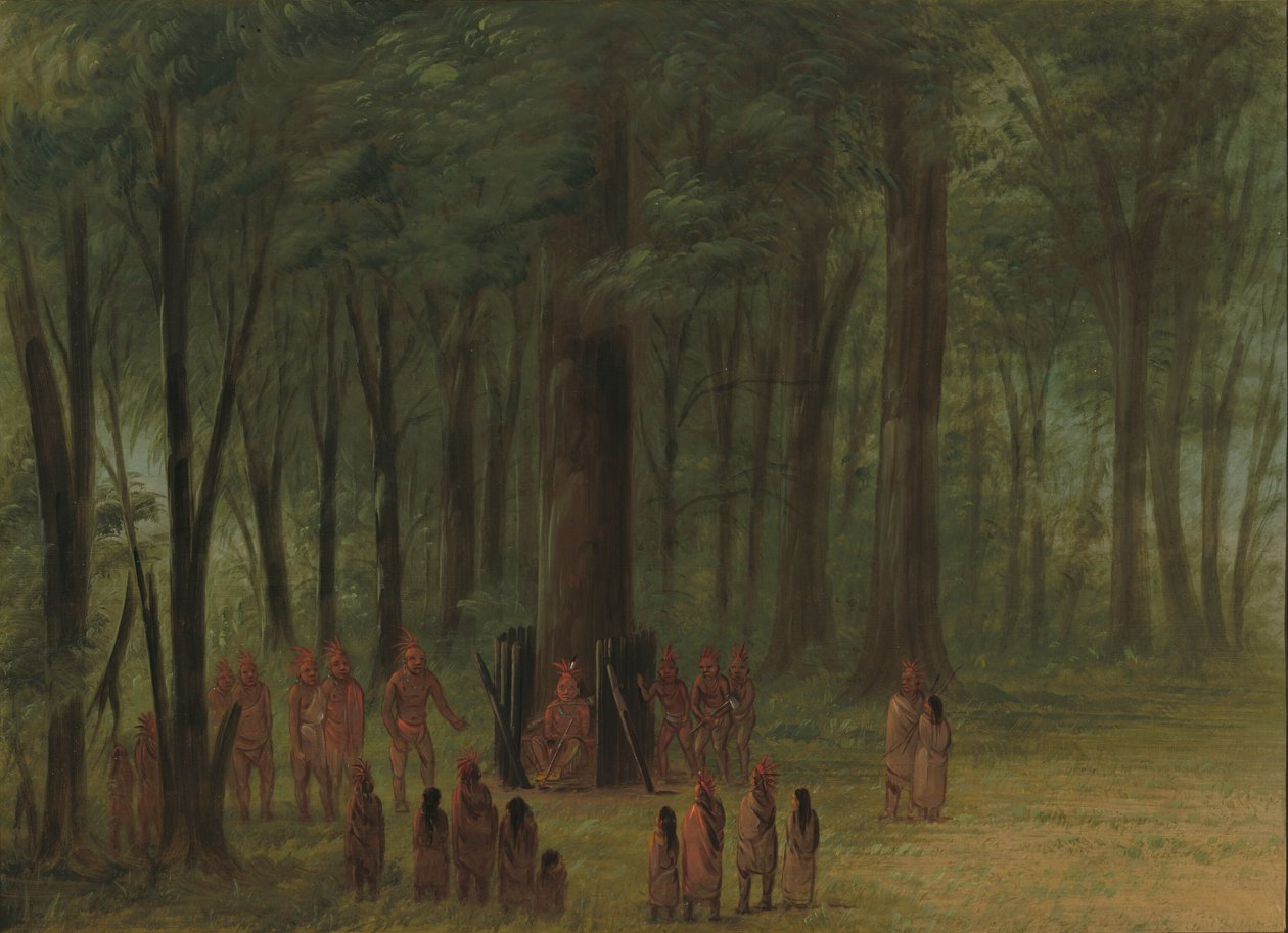 Beerdigung von Black Hawk - Saukie von George Catlin