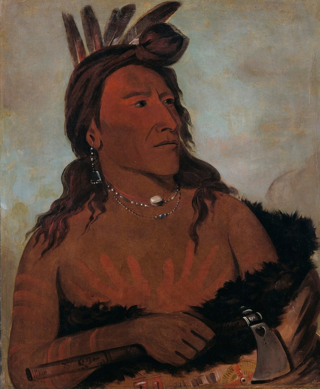 Mah-tó-che-ga, Kleiner Bär, ein Hunkpapa-Krieger von George Catlin