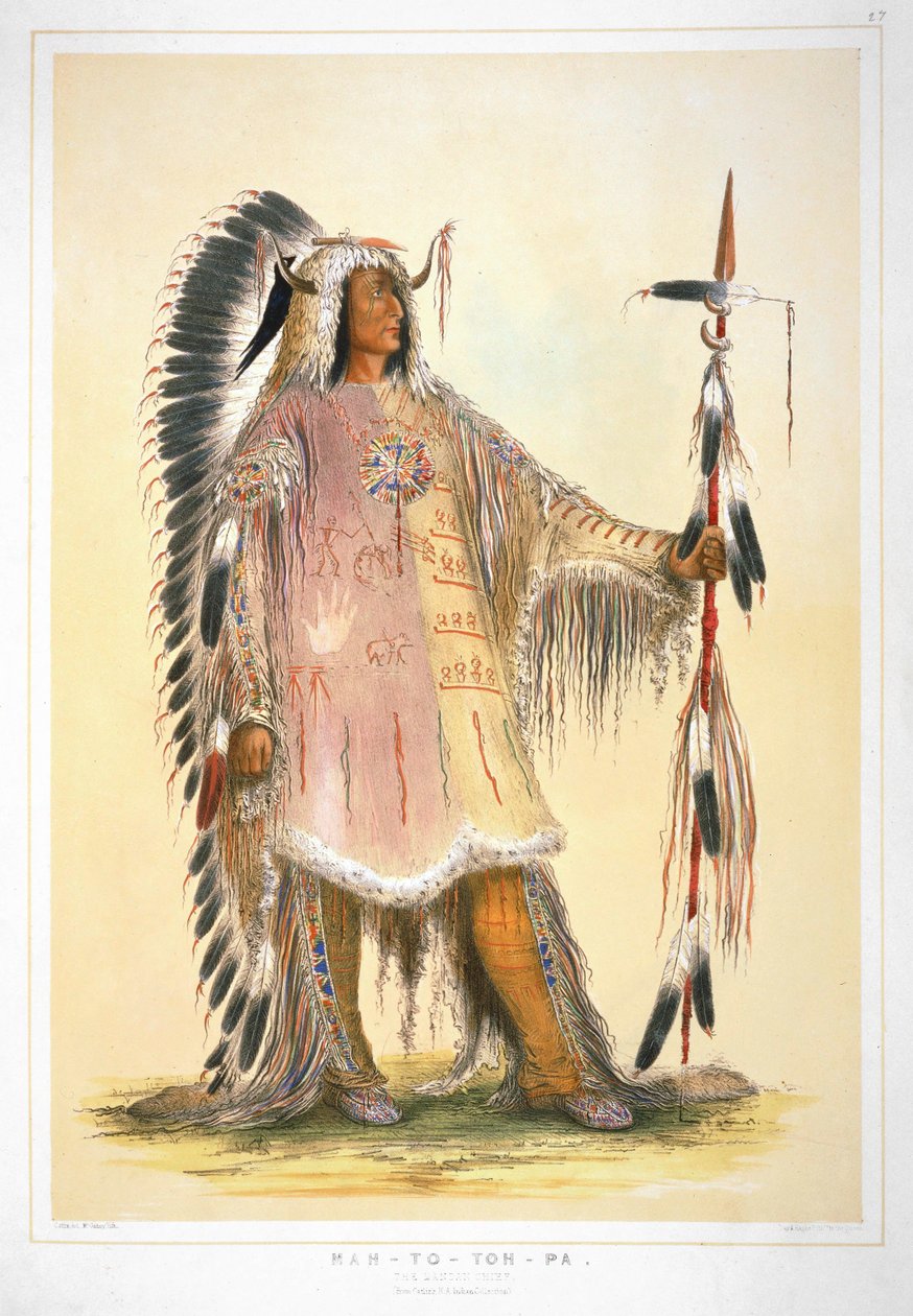 Mah-to-toh-pa, der Mandan-Häuptling von George Catlin
