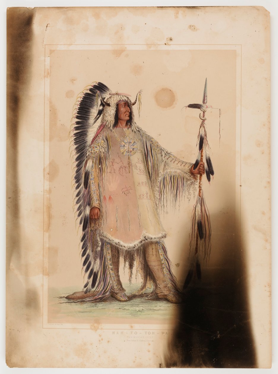 Mah-to-toh-pa, der Mandan-Häuptling von George Catlin