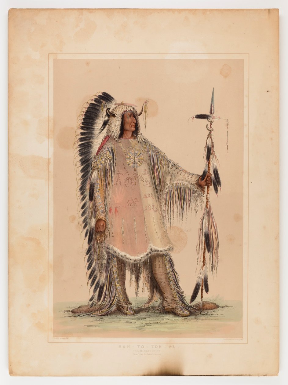 Mah-to-toh-pa, der Mandan-Häuptling von George Catlin