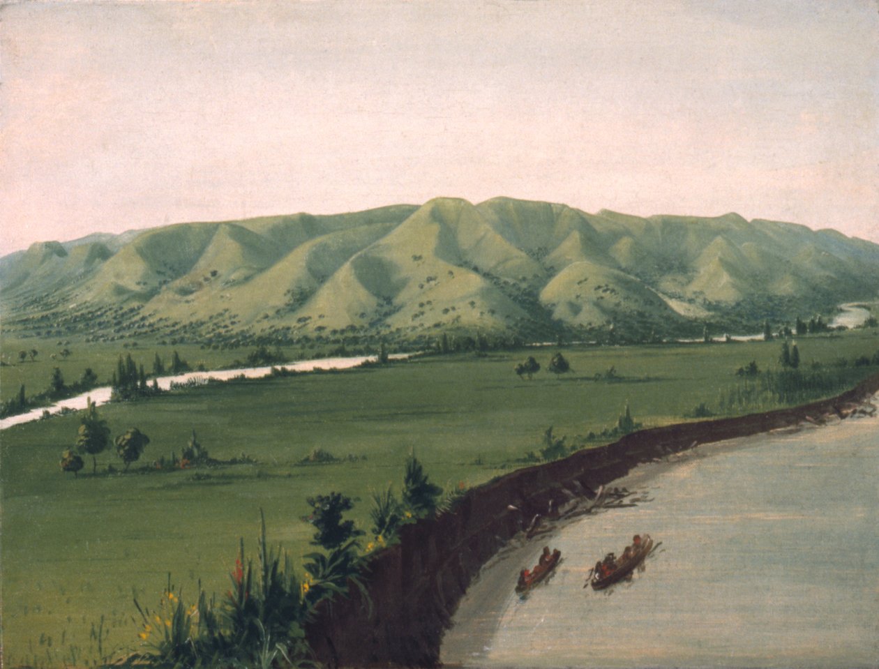 Nishnabottana-Klippen, 1070 Meilen oberhalb von St. Louis von George Catlin